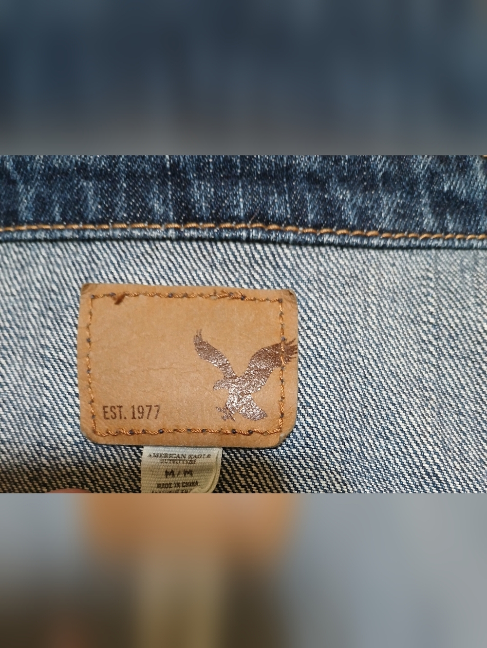 American Eagle Outfitters Dark Blue Women's Denim Jacket Medium - Picture 6 of 8